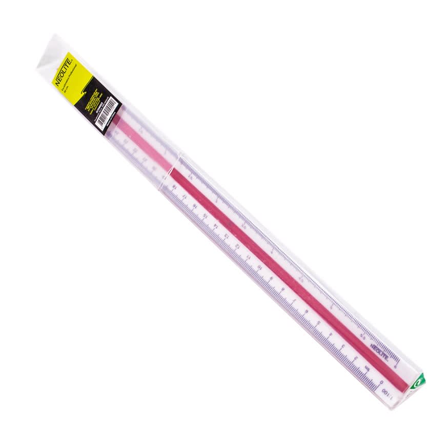 ESCALÍMETRO PLÁSTICO 30CM (1:20 - 1:25 - 1:50 - 1:75 - 1:100 - 1:125) NEOLITE1
