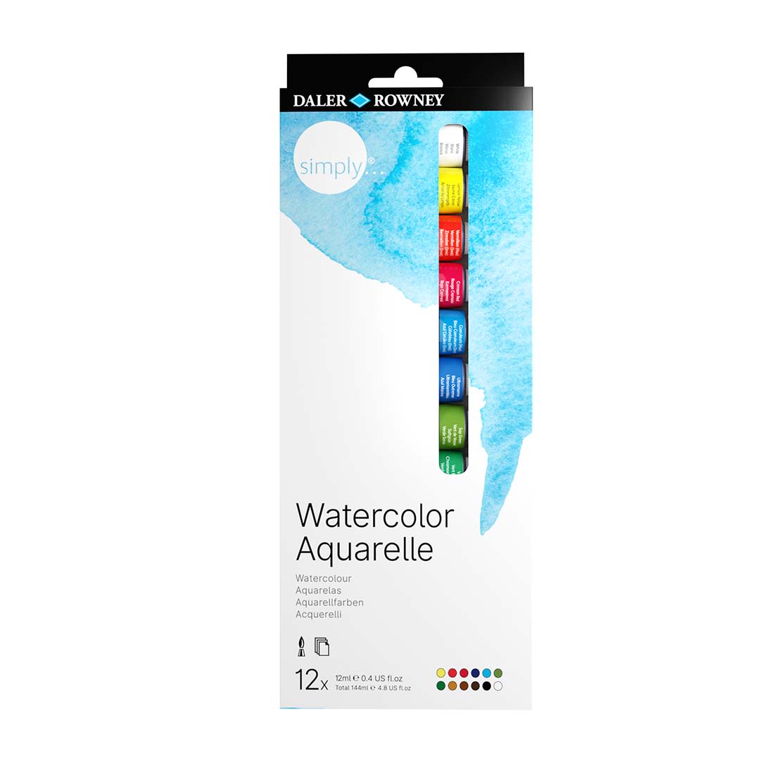 SET 12 ACUARELAS EN TUBO 12ML SIMPLY DALER ROWNEY1