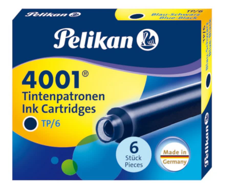 CARTUCHOS DE TINTA 4001 AZUL NEGRO (6UN) PELIKAN1