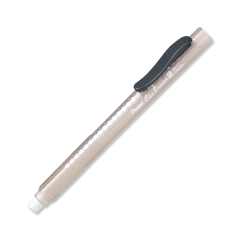 LÁPIZ PORTAGOMAS ZE11 CLIC ERASER 2 C/GRIP NEGRO PENTEL1