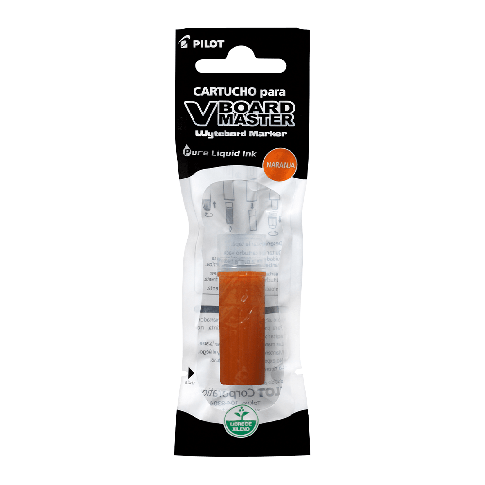 CARTUCHO PARA MARCADOR V BOARD MASTER NARANJA PILOT1
