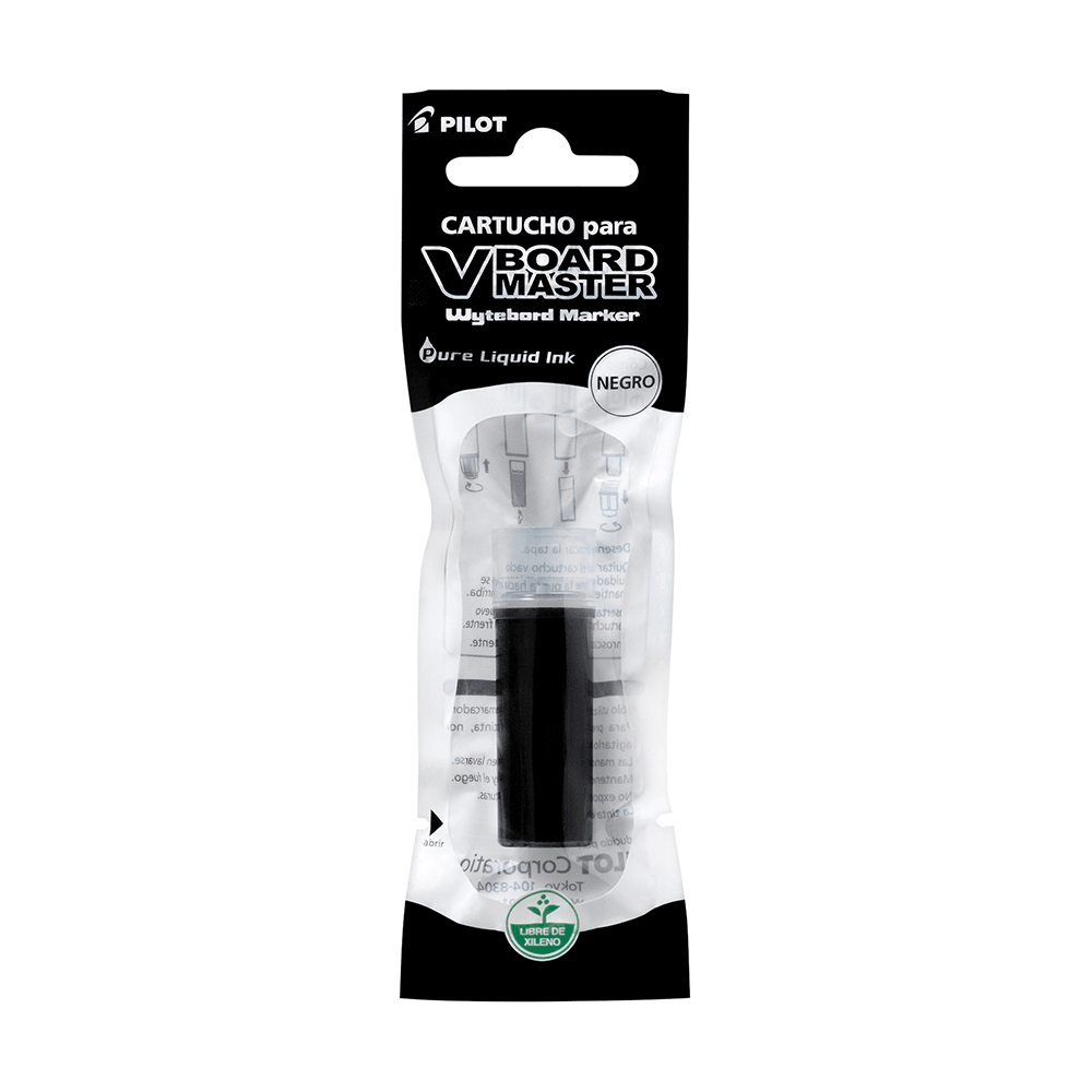 CARTUCHO PARA MARCADOR V BOARD MASTER NEGRO PILOT1