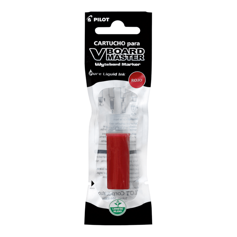 CARTUCHO PARA MARCADOR V BOARD MASTER ROJO PILOT1
