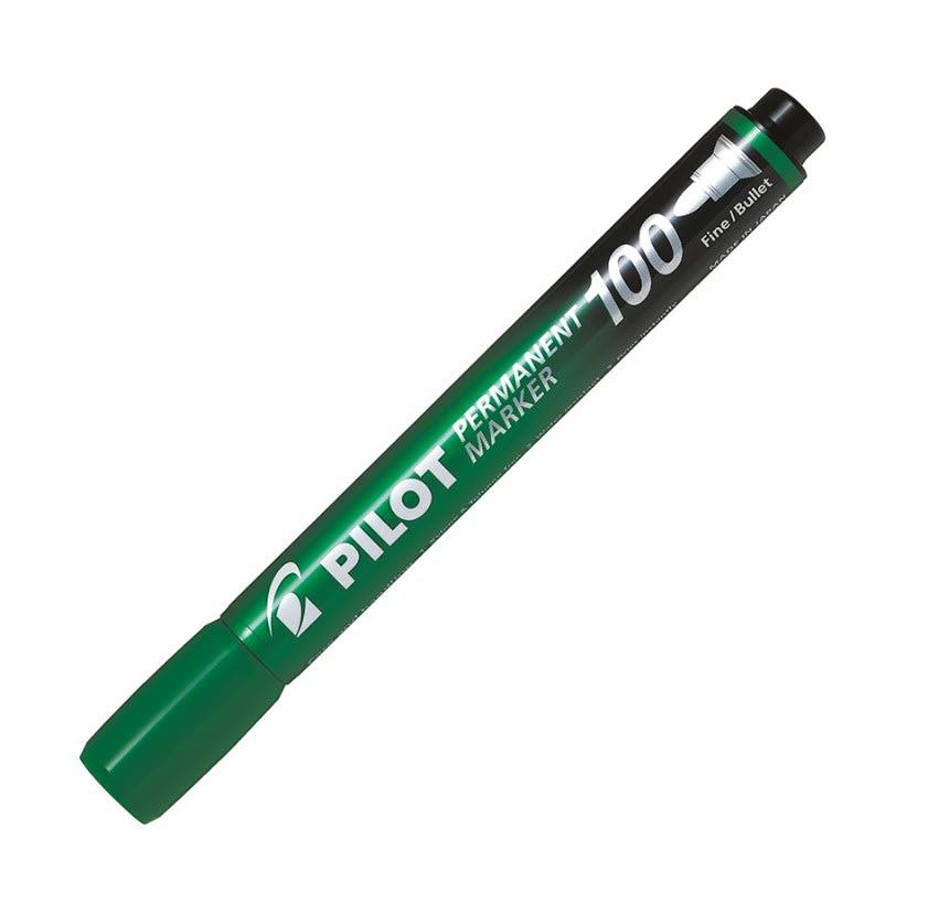 MARCADOR PERMANENTE SCA100 FINO VERDE PILOT1