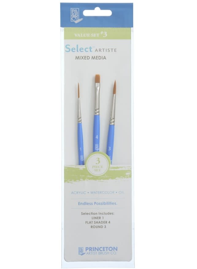 SET PINCELES SELECT MIXED MEDIA #3 (3UN) PRINCETON1