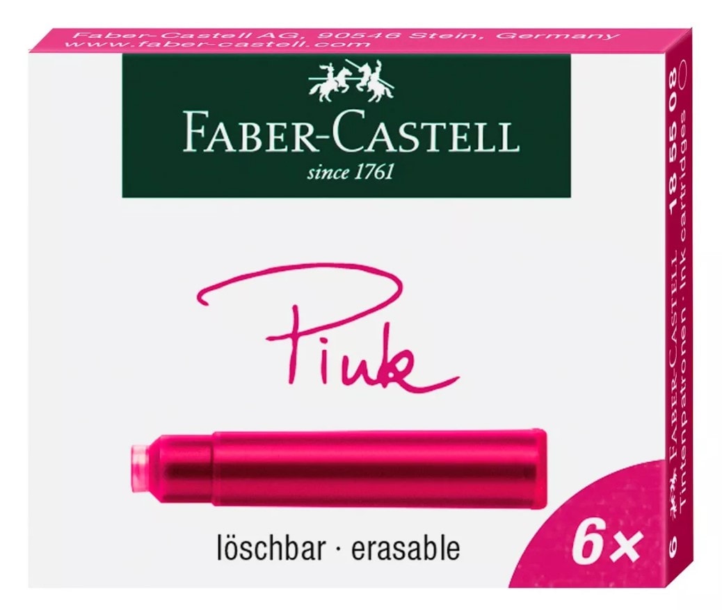 CARTUCHOS DE TINTA FUCSIA (6UN) FABER-CASTELL1