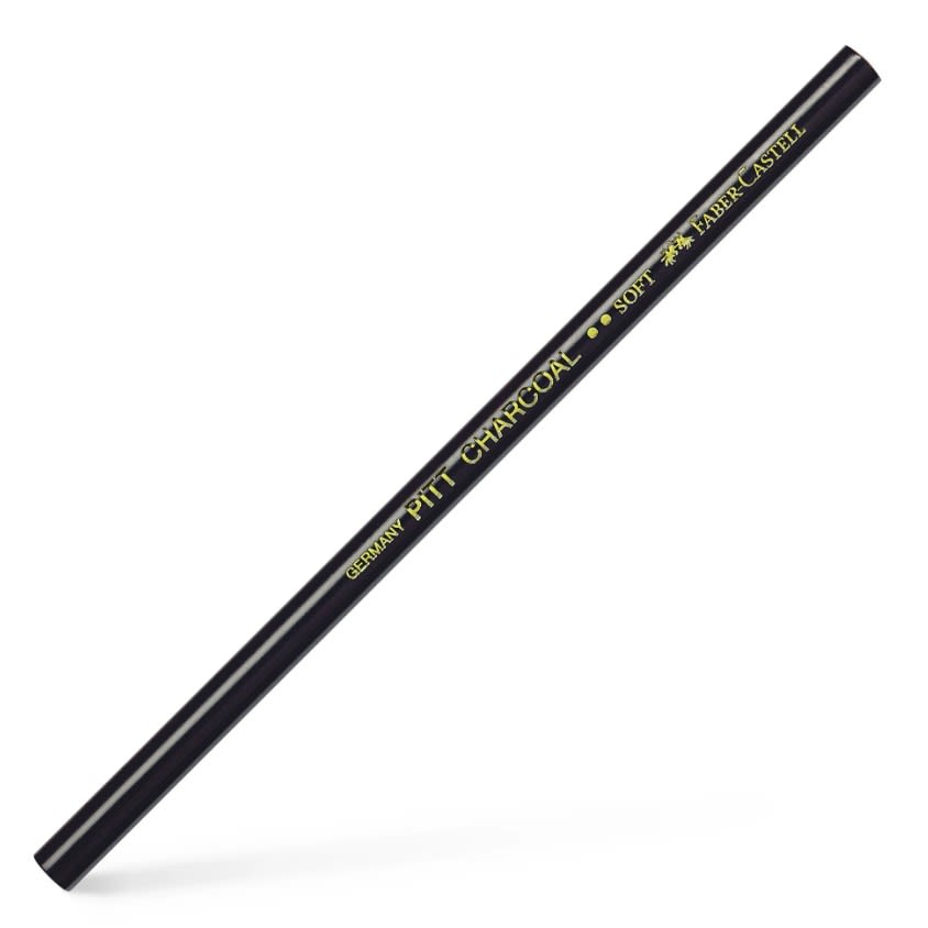 LÁPIZ CARBON PITT NEGRO (S) SUAVE FABER-CASTELL1