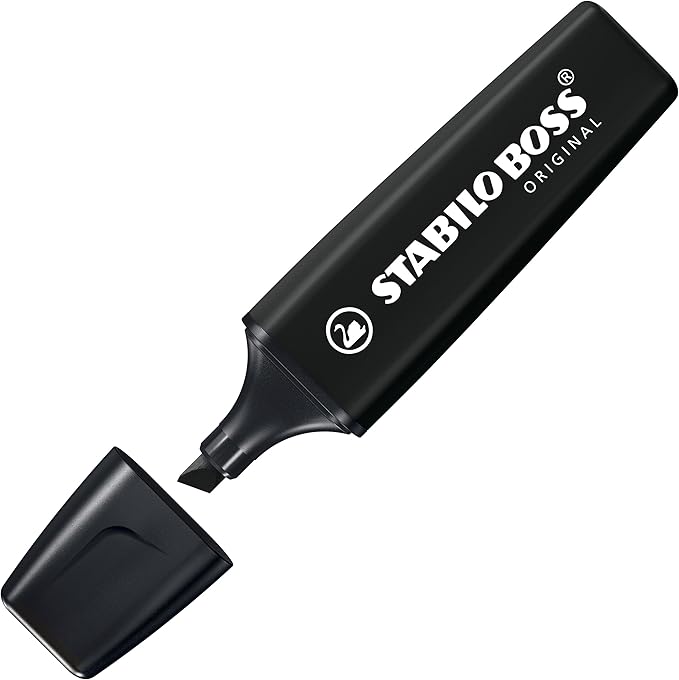 DESTACADOR BOSS ORIGINAL NO.70/46 NEGRO STABILO1
