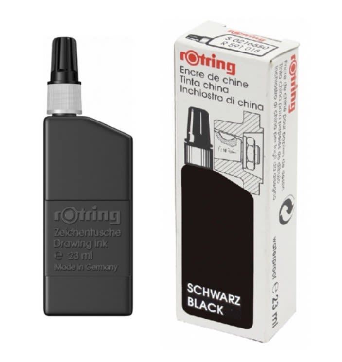 TINTA CHINA PARA DIBUJO 23ML NEGRO ROTRING1