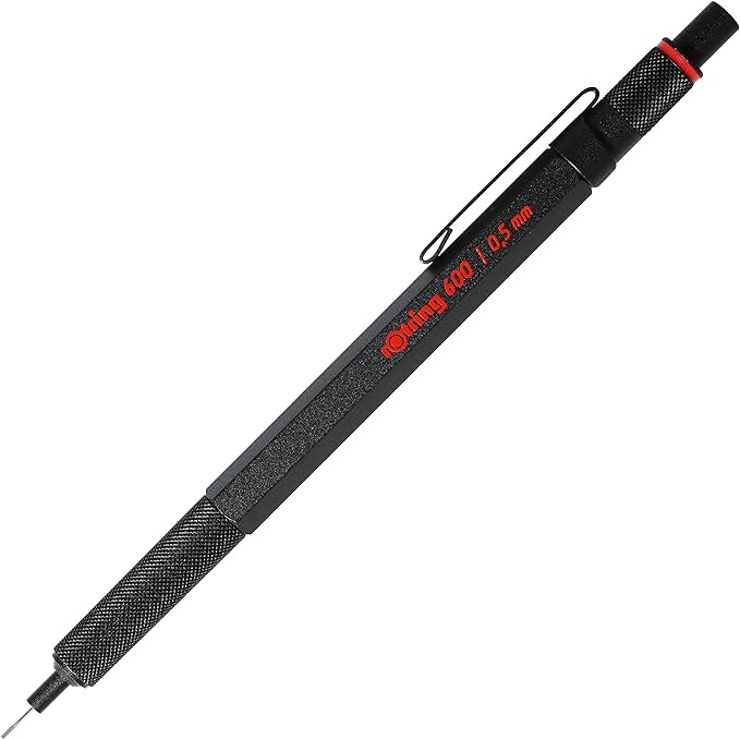 PORTAMINAS 0.5MM 600 METÁLICO NEGRO ROTRING1