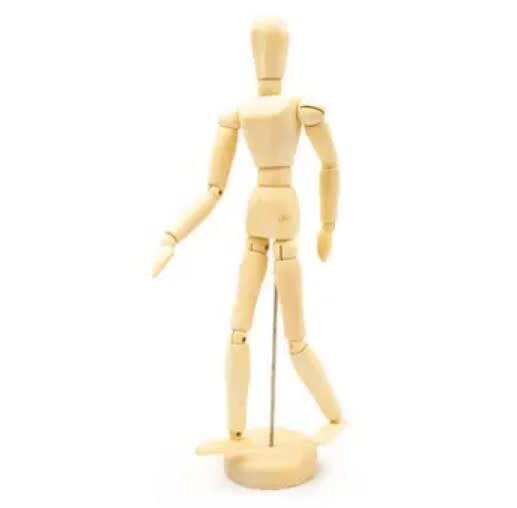 MANIQUÍ DE MADERA ARTICULADO 30CM FEMENINO JM1
