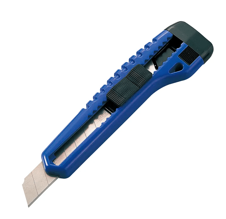 CUCHILLO CARTONERO 18MM BLOQUEO AUTOMÁTICO + 7 HOJAS SDI1