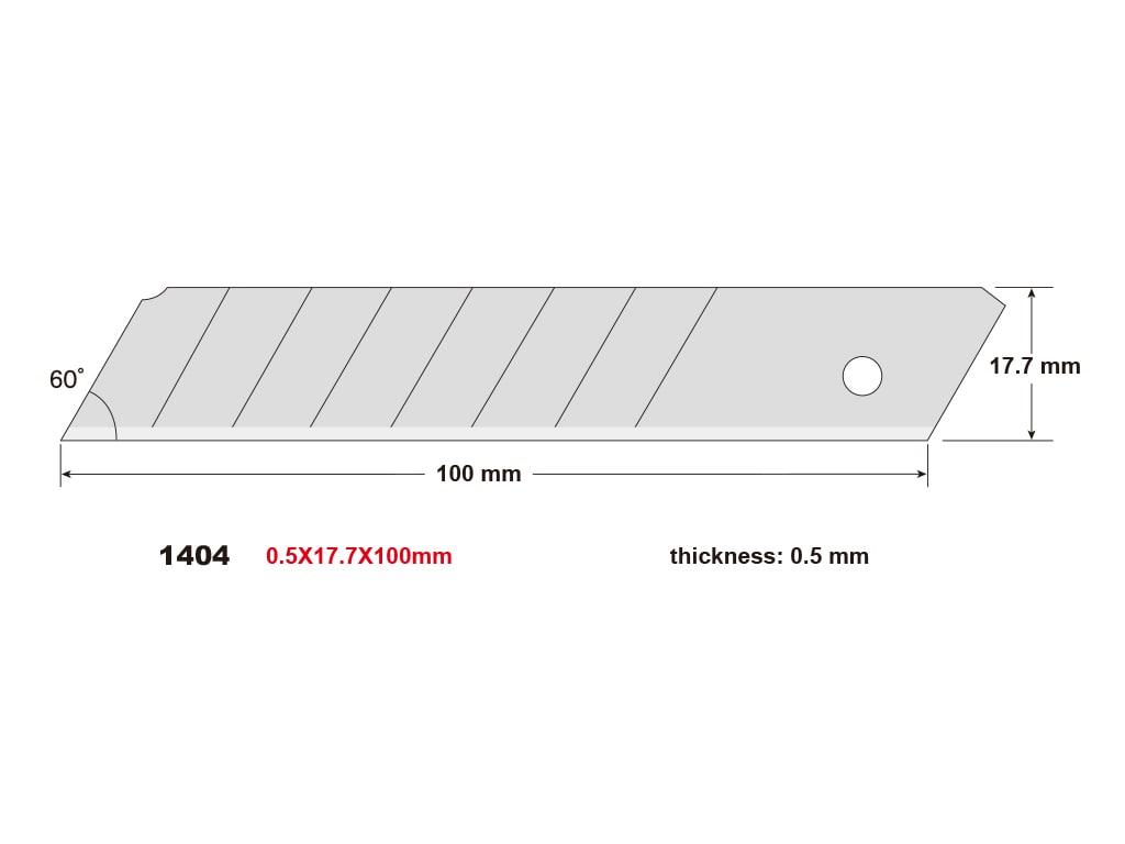 REPUESTO CUCHILLO CARTONERO 18MM 1404C (10UN) SDI3