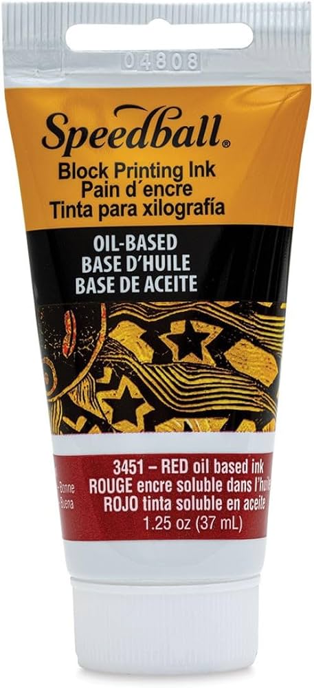 TINTA AL ÓLEO PARA XILOGRAFÍA 37ML ROJO SPEEDBALL1