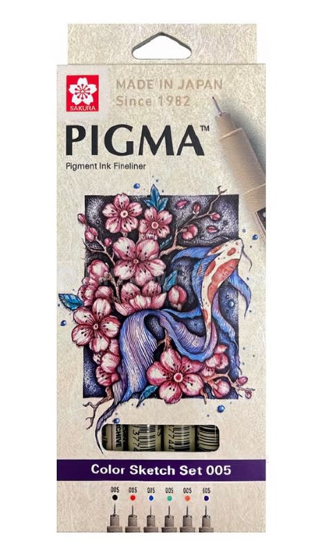 SET TIRALÍNEAS 005 PIGMA MICRON SKETCH 6 COLORES SAKURA1