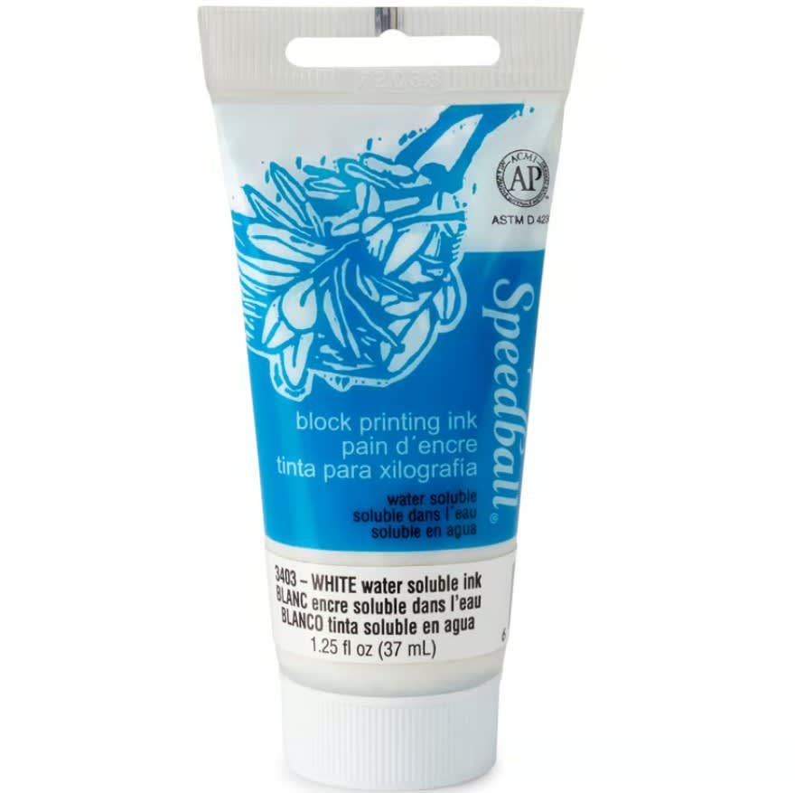 TINTA AL AGUA PARA XILOGRAFÍA 37ML BLANCO SPEEDBALL1