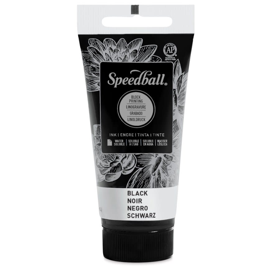 TINTA AL AGUA PARA XILOGRAFÍA 37ML NEGRO SPEEDBALL1