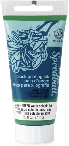 TINTA AL AGUA PARA XILOGRAFÍA 37ML VERDE SPEEDBALL1