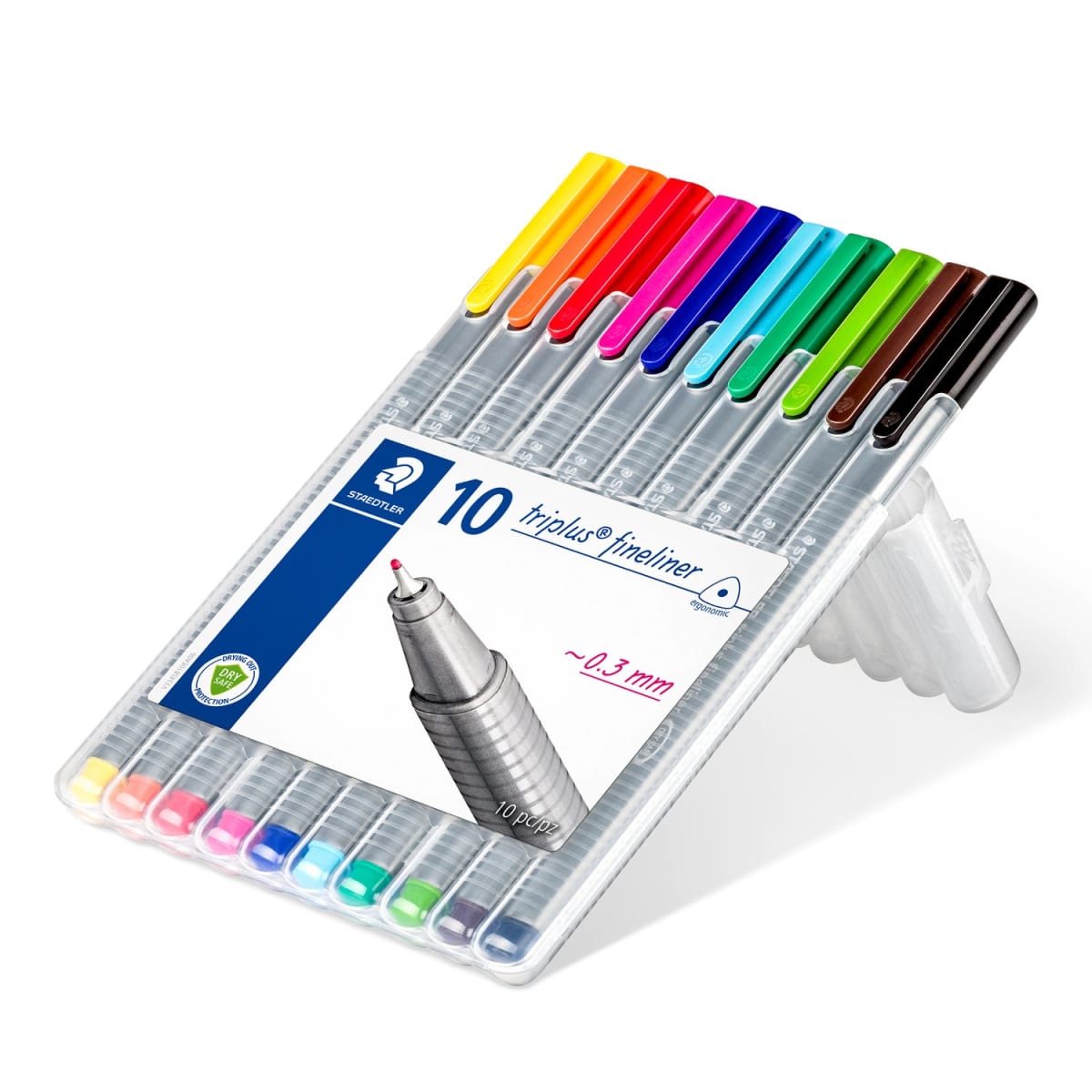 SET TIRALÍNEAS TRIPLUS 0.3MM 10 COLORES STAEDTLER1