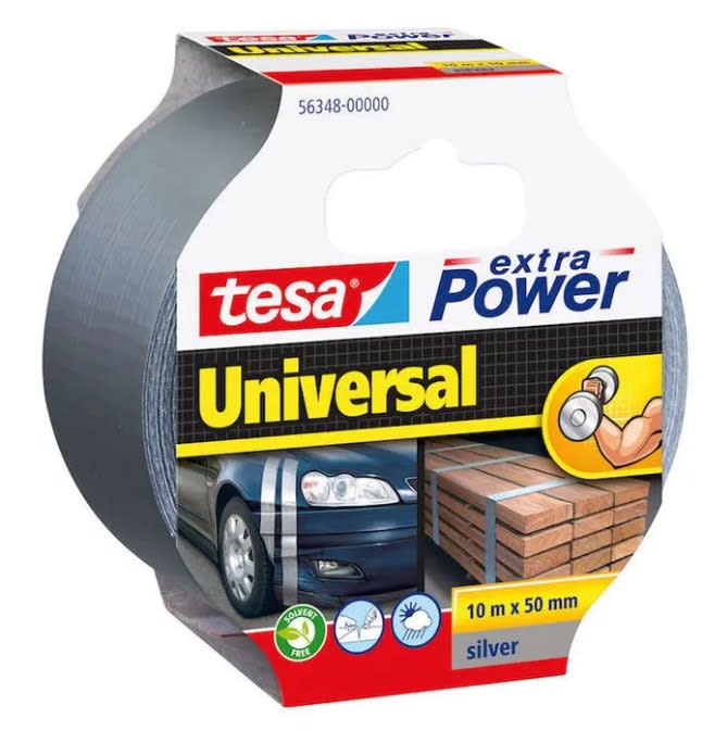 CINTA ADHESIVA MULTIUSO UNIVERSAL EXTRA POWER 50MM X 10M GRIS TESA2