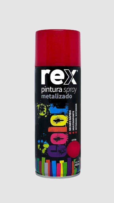 PINTURA SPRAY METALIZADO 400ML ROJO REX1