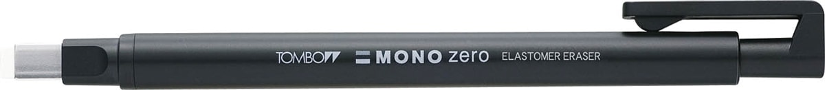 LÁPIZ PORTAGOMAS MONO ZERO RECTANGULAR EH-KUS11 NEGRO TOMBOW3