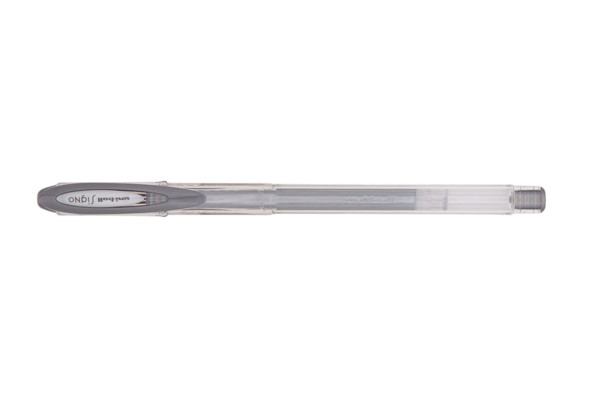 LÁPIZ TINTA GEL SIGNO NOBLE METAL 0.8MM PLATA UNI-BALL1