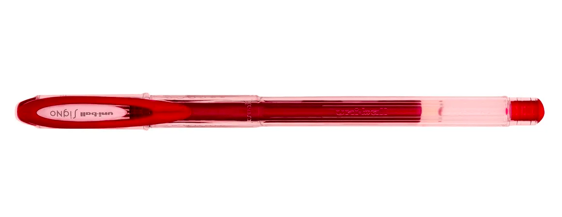 LÁPIZ TINTA GEL SIGNO NOBLE METAL 0.8MM ROJO UNI-BALL1