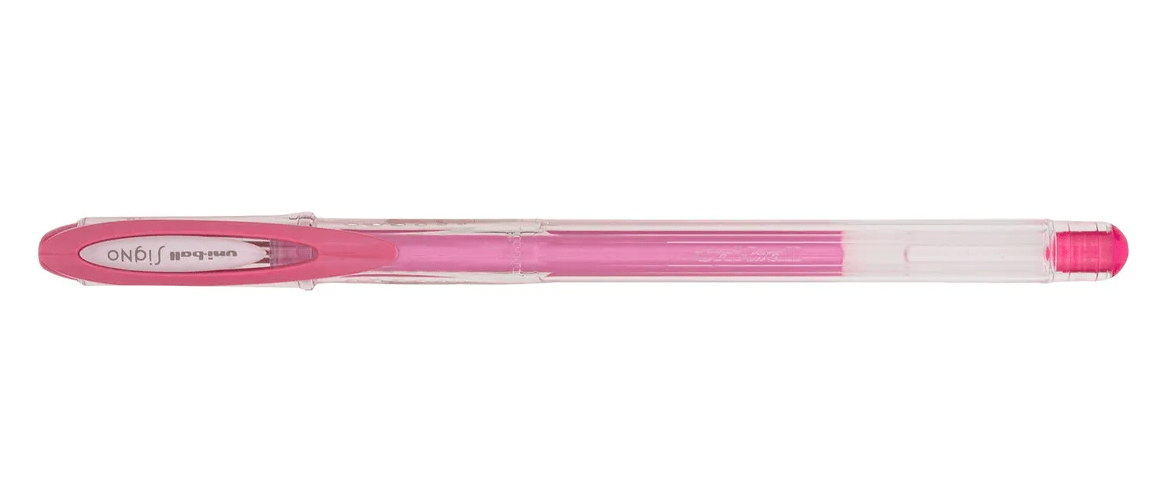 LÁPIZ TINTA GEL SIGNO NOBLE METAL 0.8MM ROSADO UNI-BALL1