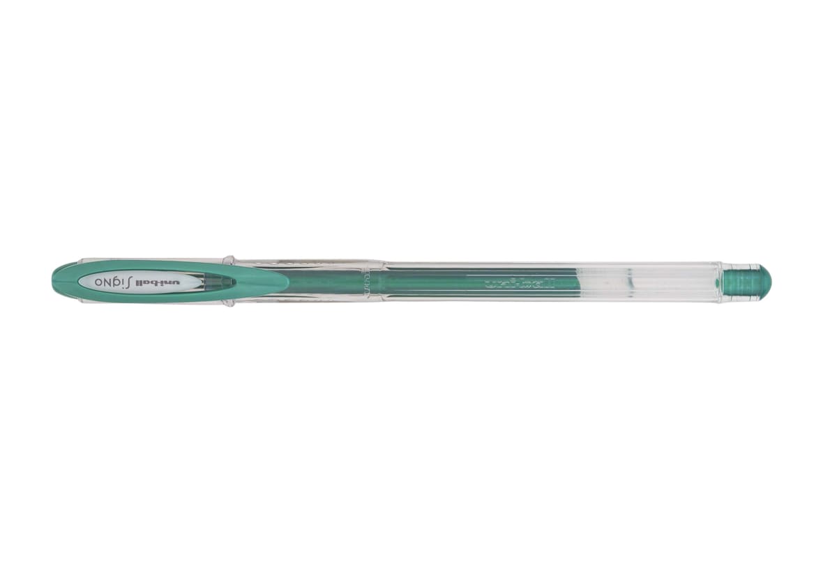 LÁPIZ TINTA GEL SIGNO NOBLE METAL 0.8MM VERDE UNI-BALL1