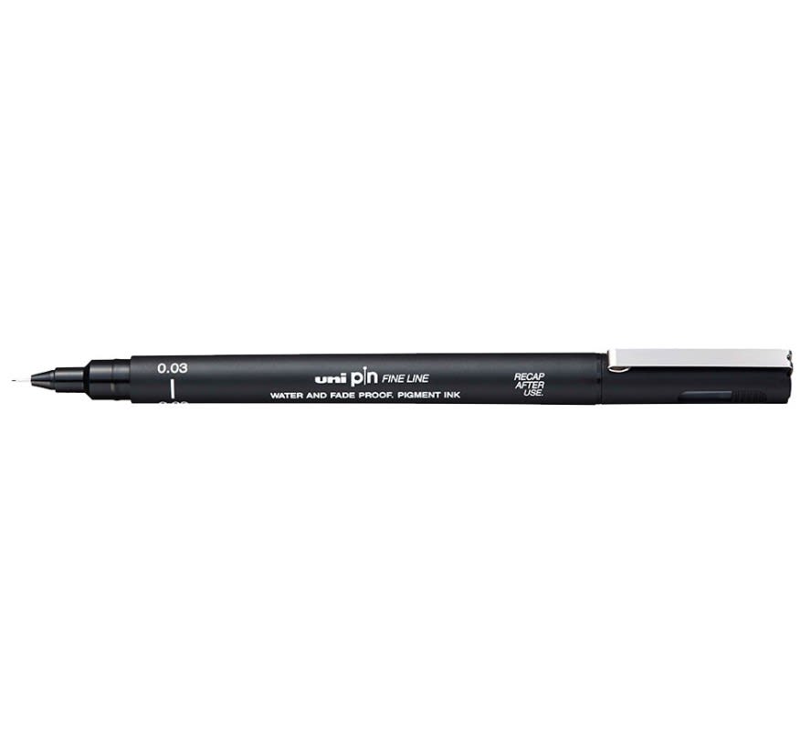 TIRALÍNEAS 0.03MM UNI-PIN NEGRO UNI-BALL1