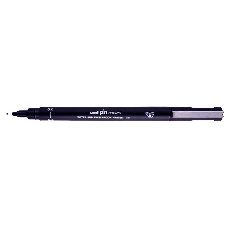TIRALÍNEAS 0.6MM UNI-PIN NEGRO UNI-BALL1