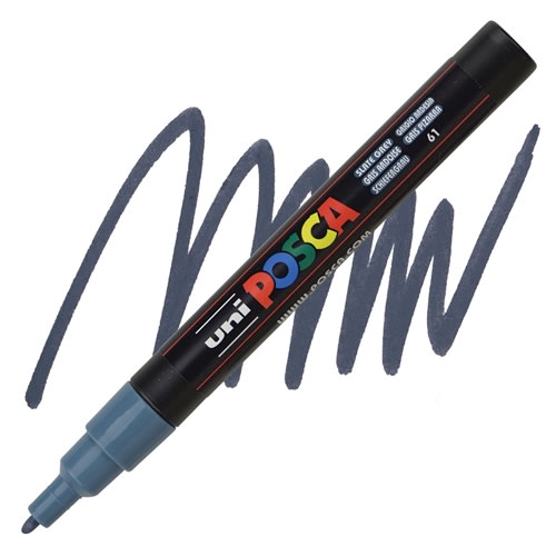 MARCADOR ACRÍLICO PC-3M GRIS PIZARRA POSCA1