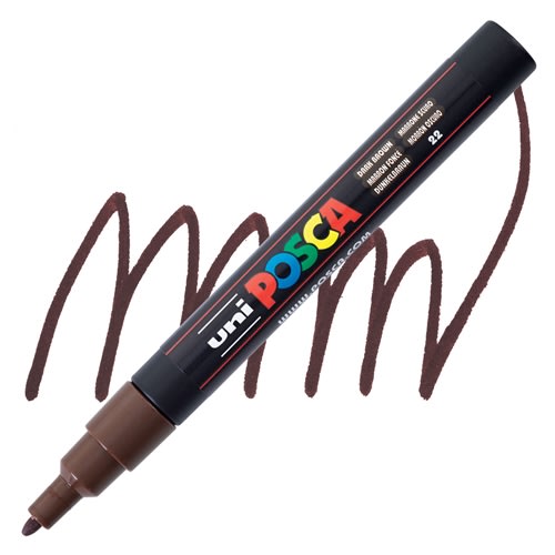 MARCADOR ACRÍLICO PC-3M MARRÓN OSCURO POSCA1