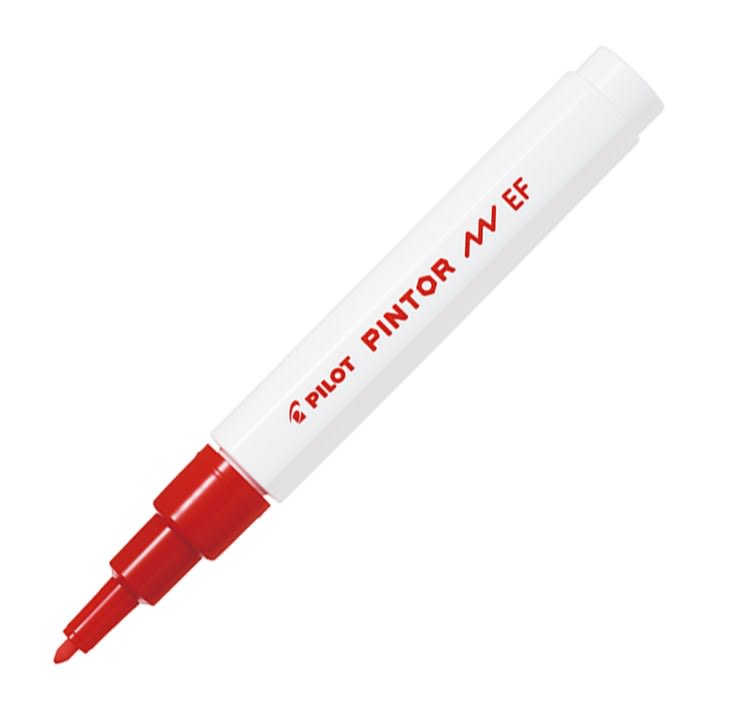 MARCADOR ACRÍLICO PINTOR EXTRA FINO (EF) 0.7MM ROJO PILOT2