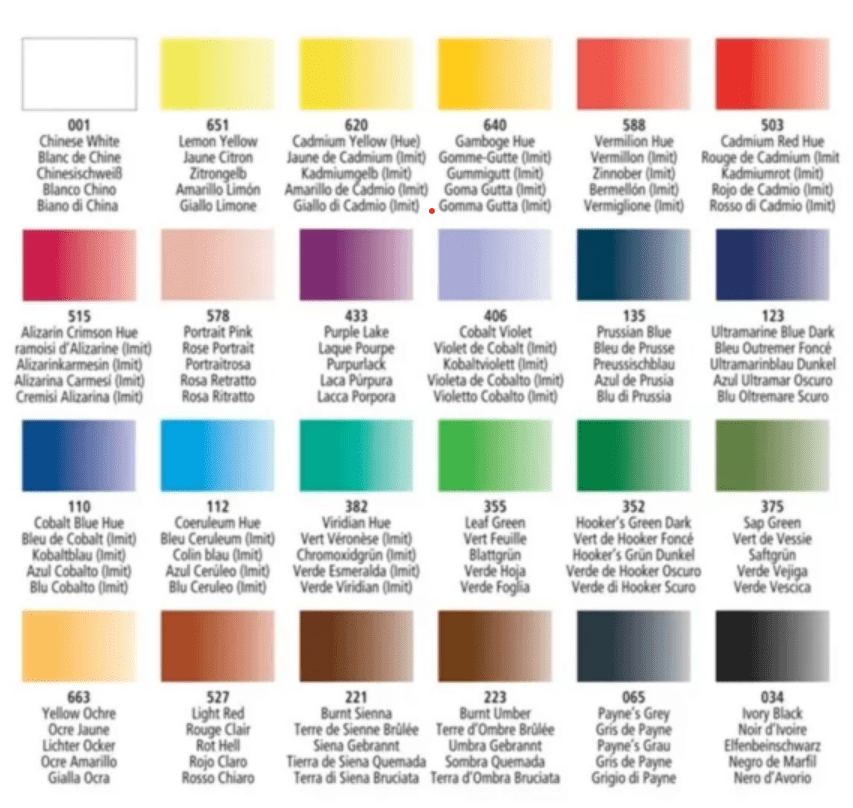 ACUARELA EN PASTILLAS AQUAFINE 24 COLORES DALER ROWNEY3