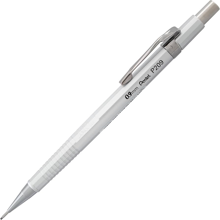 PORTAMINAS TÉCNICO 0.9MM P209-Z PLATA PENTEL1