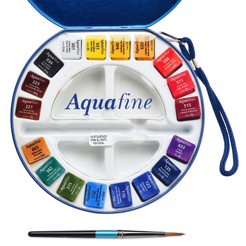ACUARELA  AQUAFINE 18 COLORES LATA1