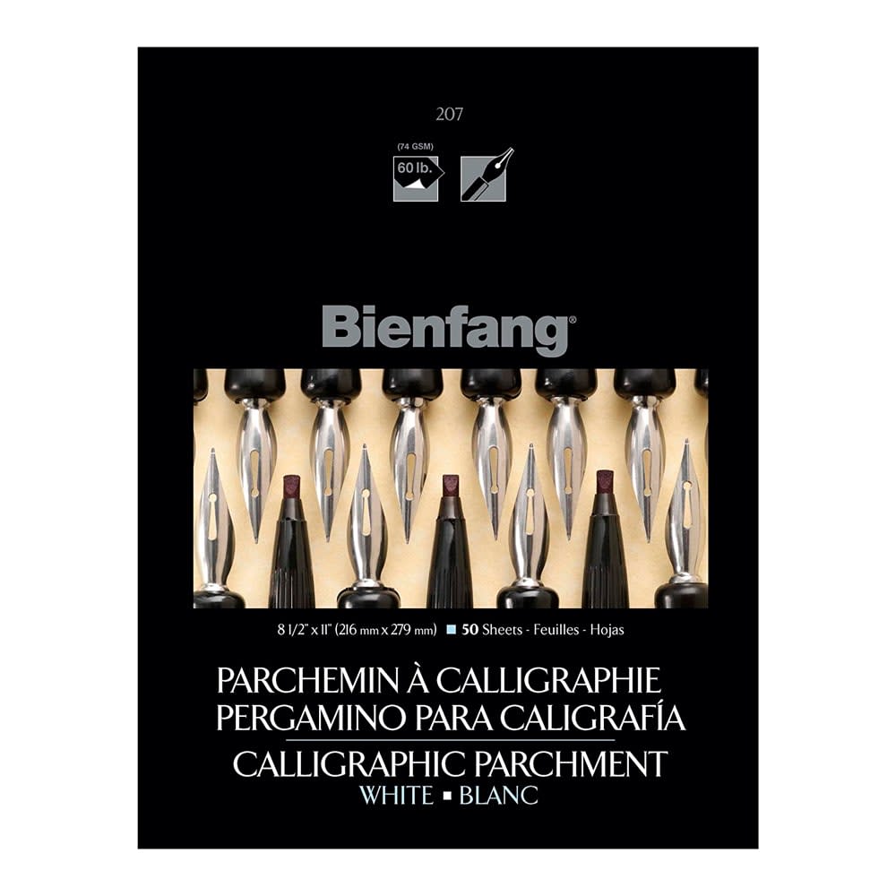 BLOCK BIENFANG 207 CALLIGRAPHY PARCHMENT 85X11 21.6X27.9CM 50 HOJAS DORADAS 74G SPEEDBALL1