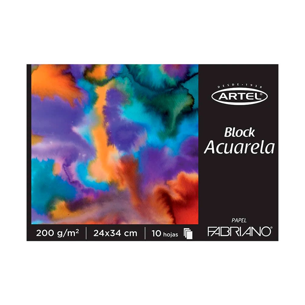 BLOCK ACUARELA 200G 24X34CM 10 HJ FABRIANO1