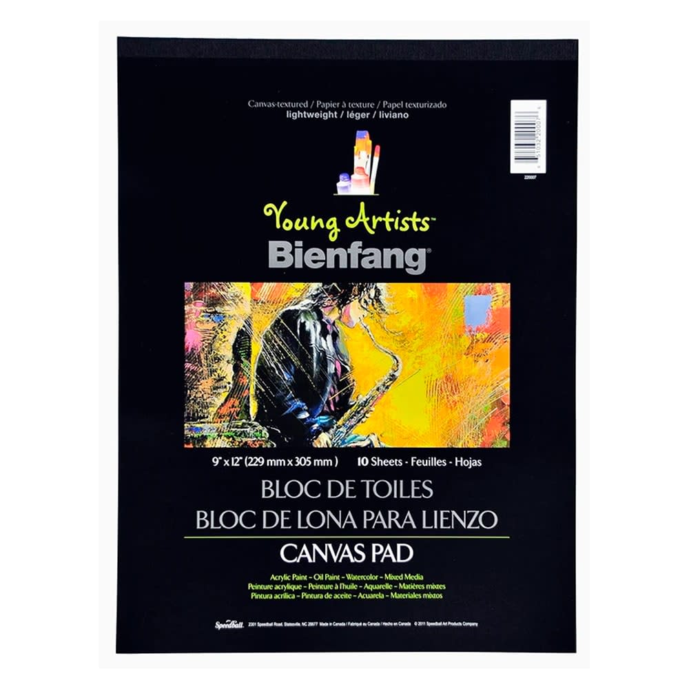BLOCK DE LONA PARA LIENZO / CANVAS PAD BIENFANG 22X30CM 10HJ SPEEDBALL1