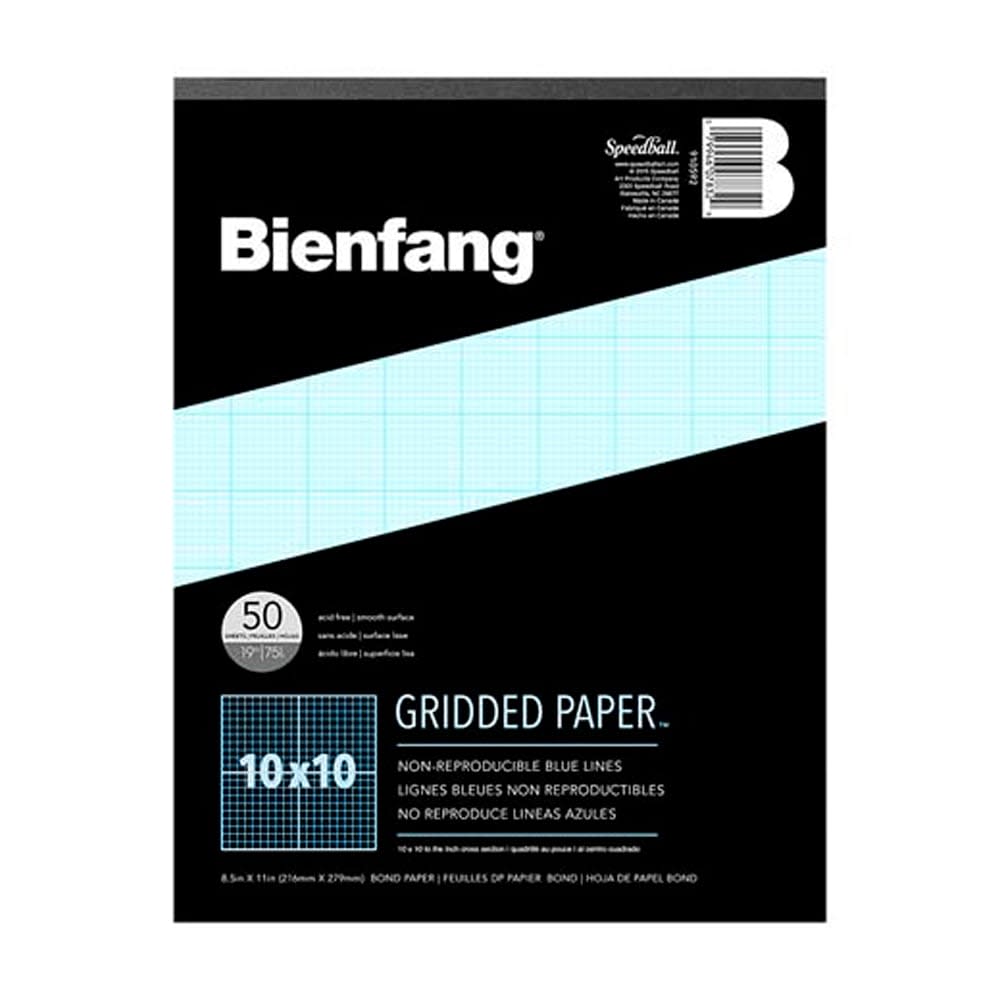 CROQUERA BIENFANG NO REPREDUCE LíNEAS AZULES 10X10 50 HOJAS. 75GR1