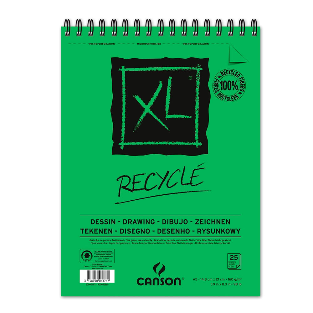 CROQUERA XL RECYCLE A3 VERDE 160G CANSON1