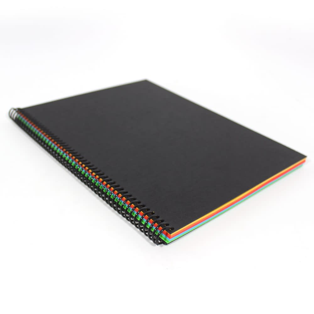 CUADERNO 5 COLORES TAPA NEGRA 1/2 OFICIO 100 HOJAS1
