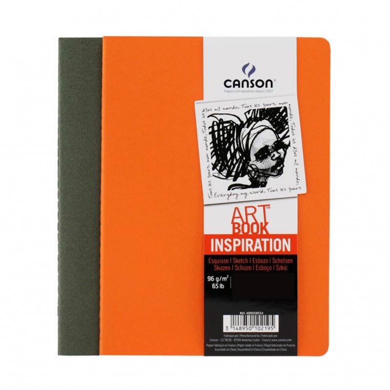 LIBRETA ART BOOK INSPIRATION A6 10X15 CMS NARANJA CANSON1