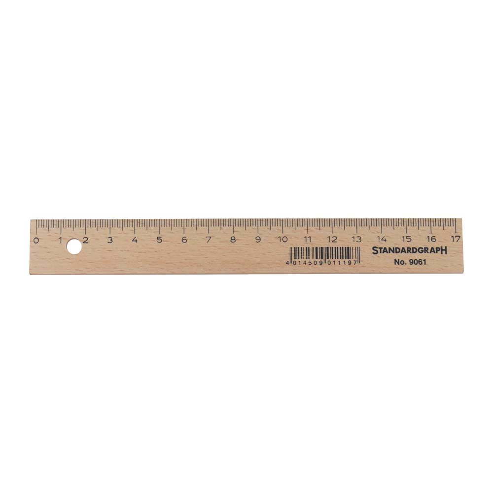 REGLA MADERA STANDARDGRAPH 30 CM BISEL METALICO1