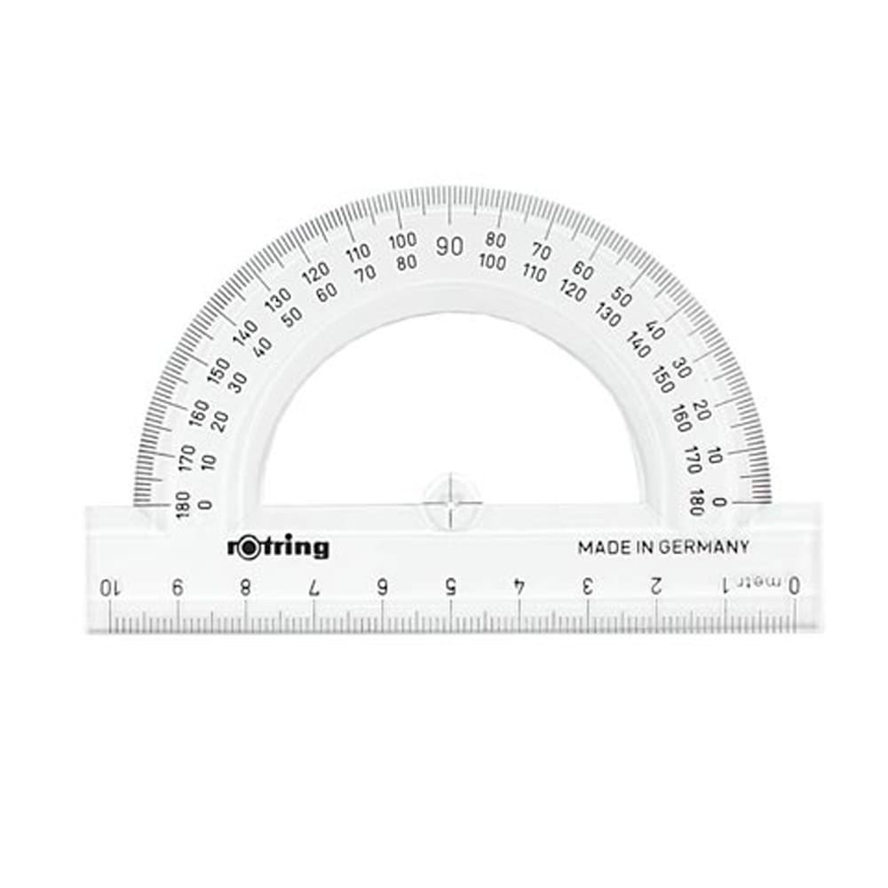 TRANSPORTADOR CENTRO 180º 10CM ROTRING1