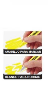 DESTACADOR HIGHLIGHTER FLUOR BORRABLE AMARILLO1