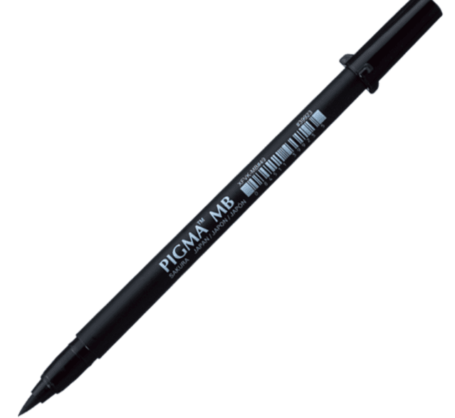 SAKURA LAPIZ PIGMA MEDIUM BRUSH MB NEGRO1