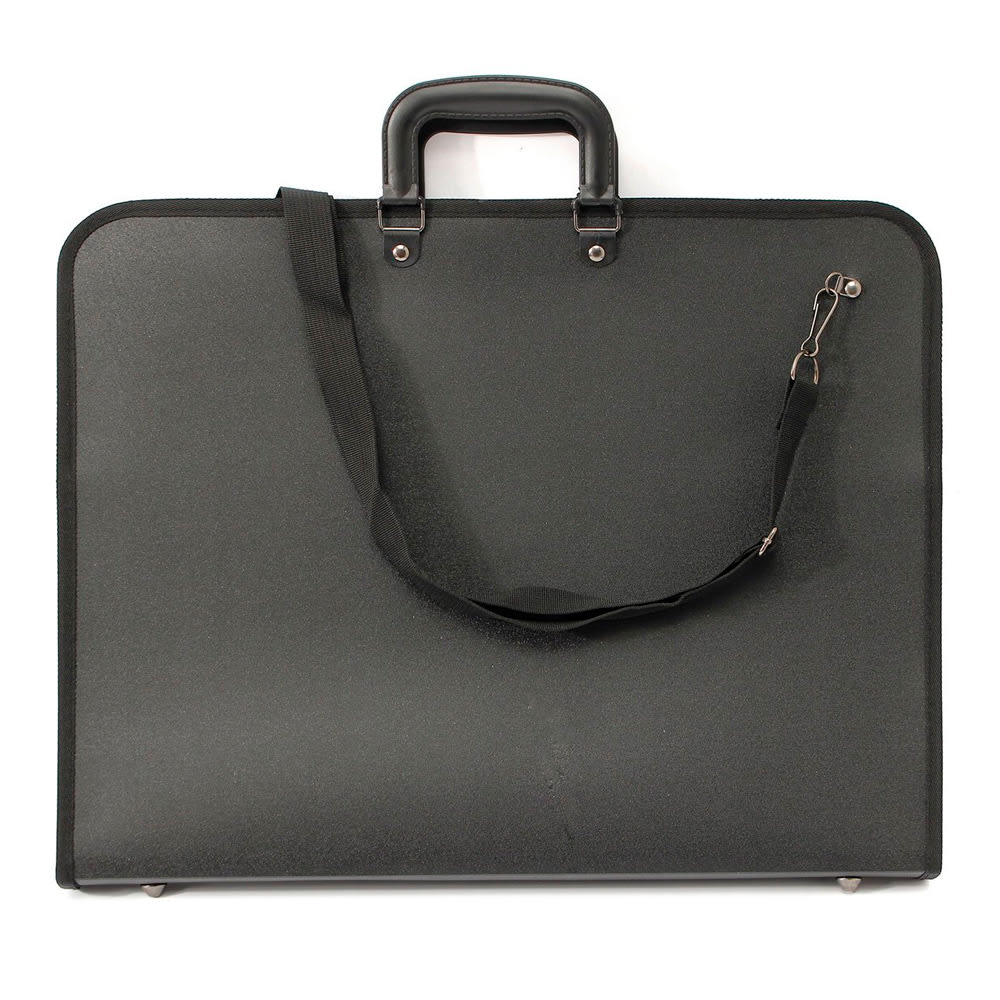 MALETIN PORTAFOLIO NEGRO CON CORREA A3 42X29.7CM 3.5CM1